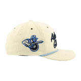 Atlanta Gladiators Cream Script Corduroy Rope Snapback Hat