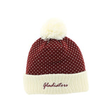 Zephyr Atlanta Gladiators Women's Maroon and Cream Pattern Beanie