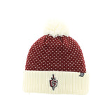 Zephyr Atlanta Gladiators Women's Maroon and Cream Pattern Beanie