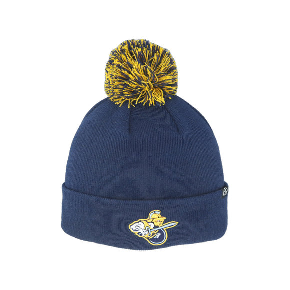 Atlanta Gladiators Navy 2tone 3D Primary Logo Pom Beanie