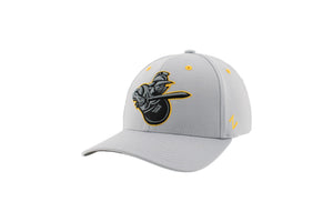 Atlanta Gladiators Adult Grey & Yellow Outline Fitted Hat