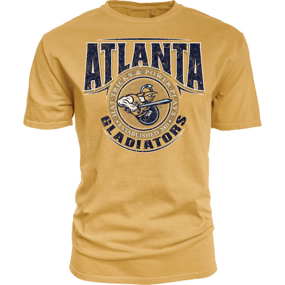 Atlanta Gladiators Average High Mustard Tee