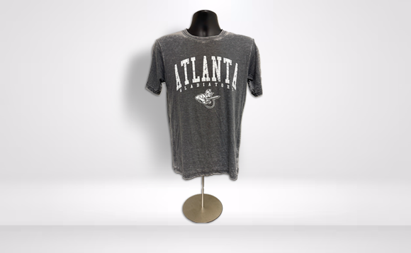 Atlanta Gladiators Adult Blue 84 Grey Burnout Wash Atlanta Tee