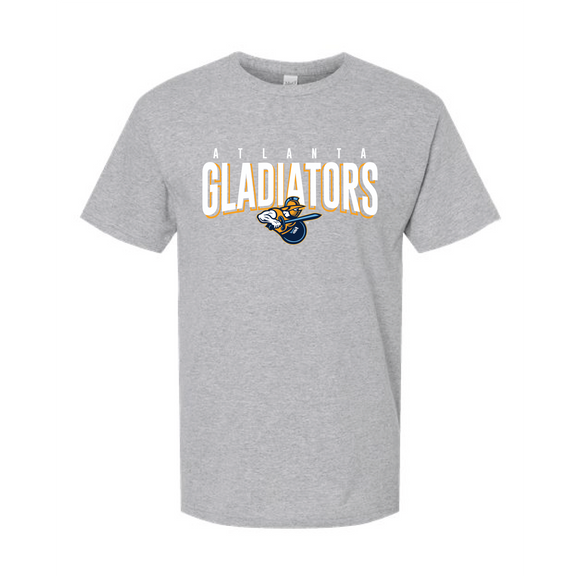 Atlanta Gladiatiors Bold Text Athletic Grey Soft Touch T-Shirt