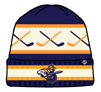 *PREORDER* - Atlanta Gladiators Navy Ivory and Gold Cross Sticks Beanie