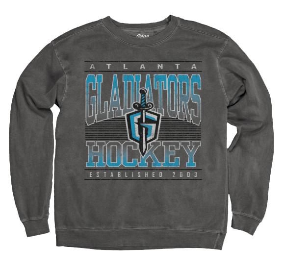 Atlanta Gladiators Throw Shade Soft Black Crewneck Sweatshirt