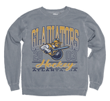 Atlanta Gladiators Kicking It Soft Steel Grey Crewneck Sweatshirt