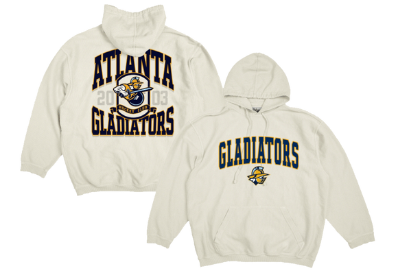 Atlanta Gladiators Last Bite Left Ivory Hooded Sweatshirt
